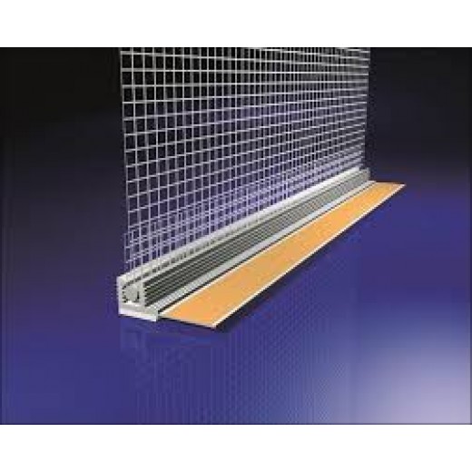 Cornier pt.GEAM cu plasa L= 2.5 m, ALB  PVC 6mm,